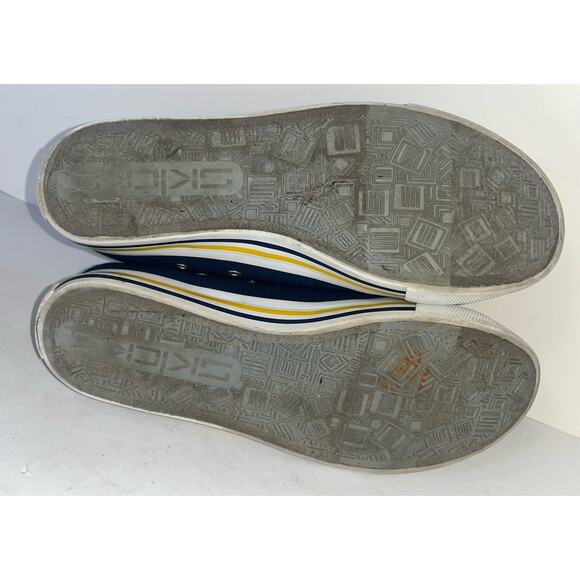 Michigan Skicks Woman’s Navy Yellow Sneaker Size‎ 8 - Picture 5 of 8